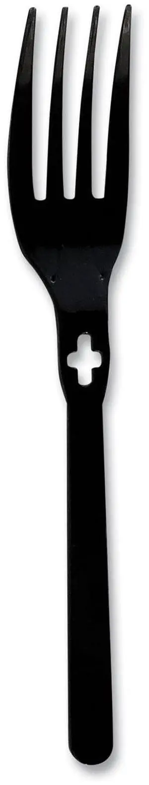 Fork WeGo Polystyrene Fork Plastic Black 1000/Carton 54101101