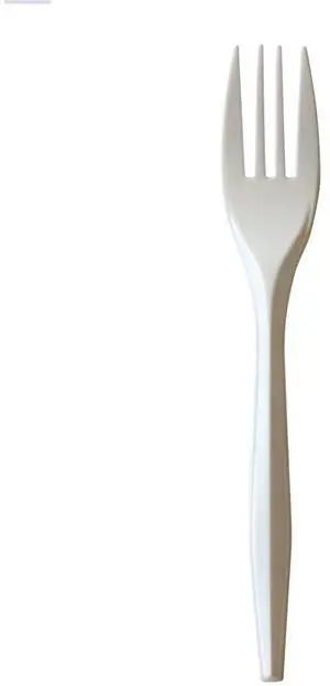 Mediumweight Polypropylene Cutlery Fork 5.51" Plastic White 1000/Carton BWKFORKPPMW