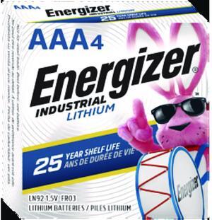 Energizer Industrial Lithium AAA Battery 1.5 V 4/Pack LN92PK