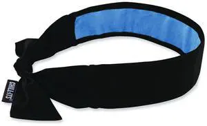 Chill-Its 6700CT Cooling Bandana PVA Tie Headband One Size Fits Most Black 12565