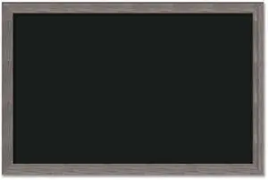 Magnetic Chalkboard with Rustic Frame 36" x 24" Actual Size: 35" x 23" Black Surface Brown Wood Frame 4549U0001