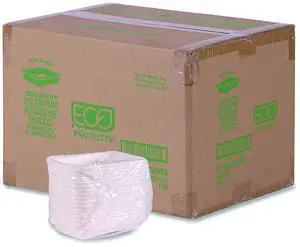 WorldView Vanguard Rectangular Container 12 oz 7 x 4.75 x 1 Sugarcane Fiber White 400/Carton EPSCRC12NFA