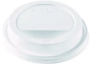 Solo Traveler Sip Through Lids for ThermoGuard Hot Cups Fits 12 oz to 24 oz Hot Cups Plastic White 1200/Carton TL1224TG