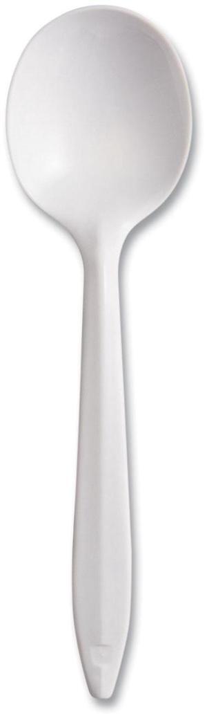 Style Setter Mediumweight Plastic Utensils Soup Spoon White 1000/Carton SU6BW