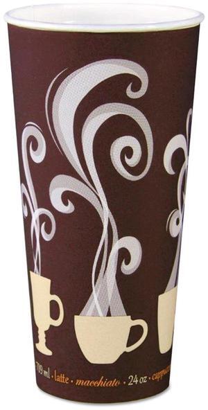 Thermoguard Insulated Paper Hot Cups 24 oz Steam Print Design 600/Carton DWTG24ST