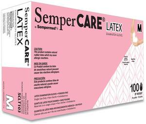 Latex Examination Gloves Powder-Free Medium 5 mil Thick 9.45" Long Cream 100/Box SCLT103
