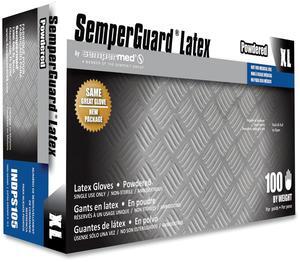 Latex Gloves Powdered X-Large 4 mil Thick 9.45" Long Cream 100/Box 10 Boxes/Carton INDPS105