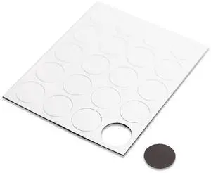 Heavy-Duty Board Magnets Circles 0.75" Diameter White 20/Pack 5147U0024