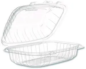 Microwaveable Hinged Containers ProPlanet 6.5 x 9 x 3 Clear Plastic 300/Carton 69PPHT1