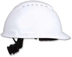 SecureFit H-Series Hard Hats H-700 Front-Brim Cap with UV Indicator 4-Point Pressure Diffusion Ratchet Suspension White H701SFVUV