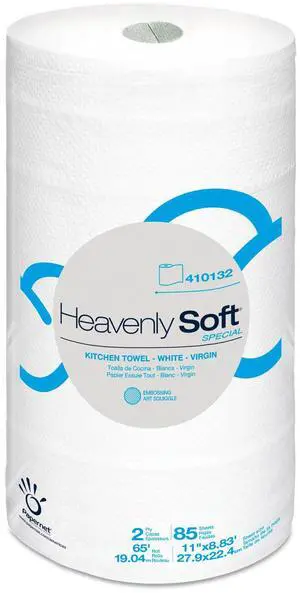 Heavenly Soft Special Kitchen Paper Towels 2-Ply 11 x 8.8 White 85/Roll 30 Rolls/Carton 410132