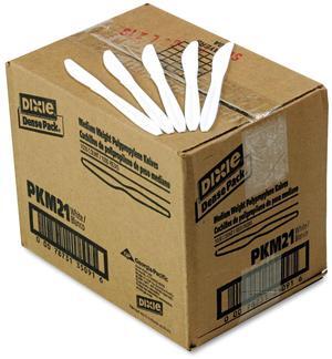 Plastic Cutlery Mediumweight Knife White 1000/Carton PKM21