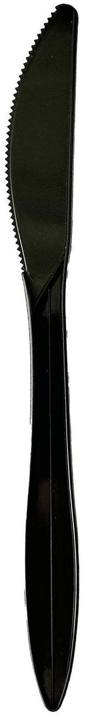 Mediumweight Polypropylene Cutlery Knife Plastic Black 1000/Carton BWKKNIFEBLPP