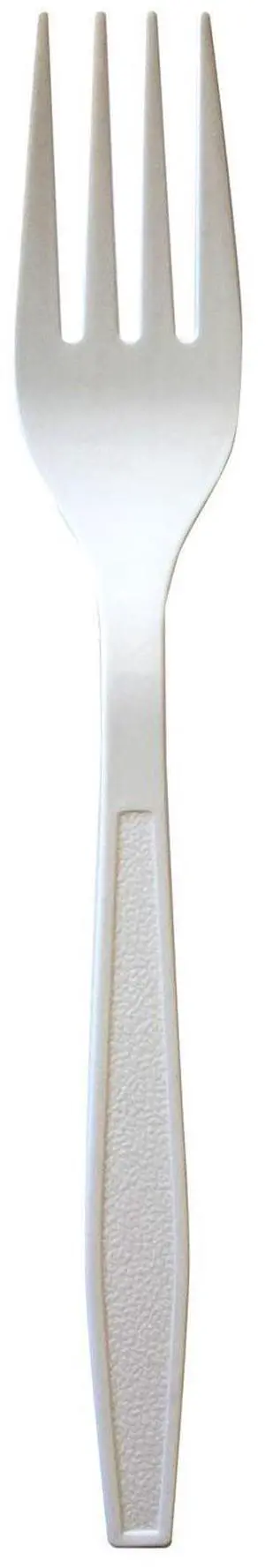 Heavyweight Polypropylene Cutlery Fork 7.09" Plastic White 1000/Carton BWKFORKWHPP