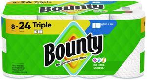 Select-a-Size Kitchen Roll Paper Towels 2-Ply White 6 x 11 123 Sheets/Roll 8 Triple Rolls/Carton 80799715