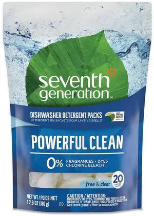 Seventh Generation Natural Automatic Dishwasher Detergent Free and Clear 45Ct