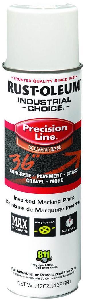 Industrial Choice M1600 System Solvent-Based Precision Line Marking Paint Flat White 17 oz Aerosol Can 12/Carton 203030V