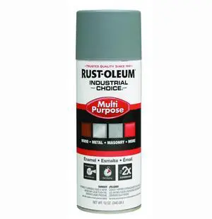 Industrial Choice 1600 System Multi-Purpose Enamel Spray Paint Flat Gray 12 oz Aerosol Can 6/Carton 1680830V