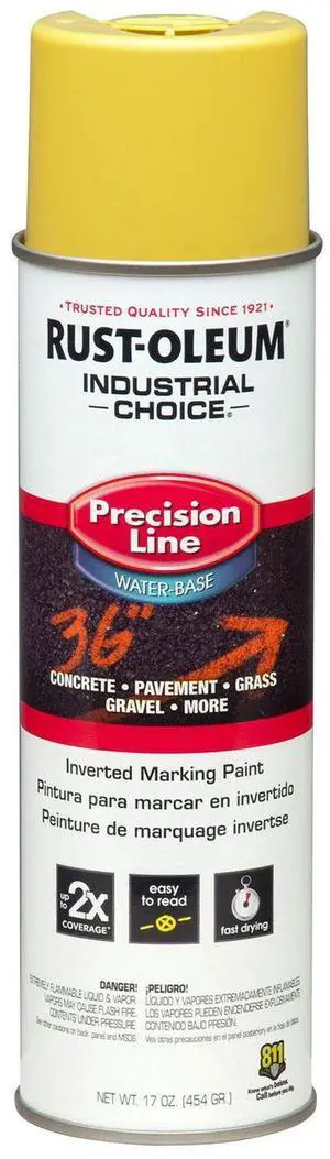 Industrial Choice Precision Line Marking Paint Flat High-Visibility Yellow 17 oz Aerosol Can 12/Carton RST203034CT