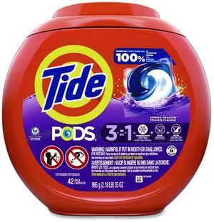 PODS Laundry Detergent Spring Meadow Scent 35 oz Tub 42 Pods/Tub 9924
