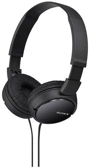 Sony Noise Canceling Headphones Stereo Wired 30Hz 20kHz Ear-cup Black MDRZX110NC