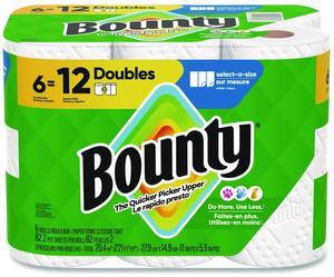 Select-a-Size Kitchen Roll Paper Towels 2-Ply 6 x 11 White 82 Sheets/Double Roll 6 Rolls/Carton 80798314