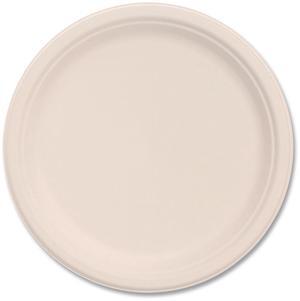 Compostable Molded Fiber Dinnerware ProPlanet Seal Plate 9" dia Natural 500/Carton 9FBRP1