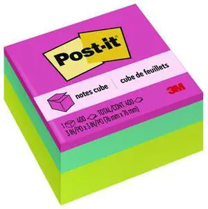 Post-It Original Cubes 3" x 3" Pastels Collection 400 Sheets/Cube 2027PAS