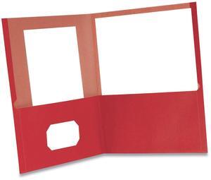 Oxford Earthwise Recycled Paper Twin-Pocket Portfolio 11 x 8.5 Red 10/Pk 00573EE