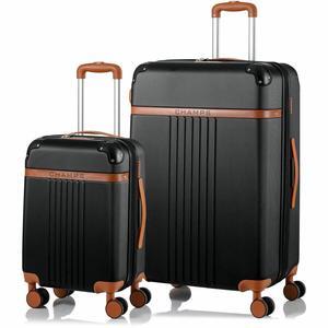 CHAMPS Vintage Collection 2-piece Hardside Luggage set Black S1016BLACK
