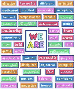 Motivational Bulletin Board Sets 52-Piece Set We Stick Together: Motivational 7.9" x 15" Multicolor 110590