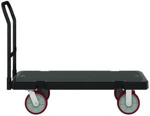 Suncast PDPT2448 Resin Platform Truck - 1,600 lb Capacity - 24.25 x 52.25 x 41 - Black