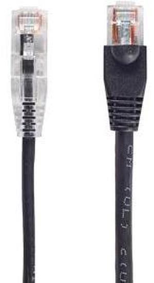 Black Box Slim-Net Cat.6 UTP Patch Network Cable 10 ft Black