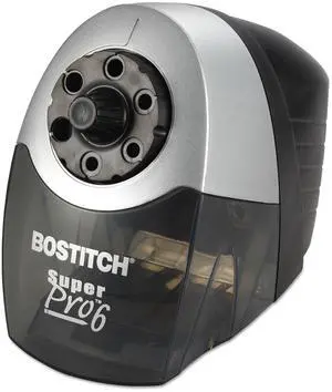 Super Pro 6 Commercial Electric Pencil Sharpener AC-Powered 6.13 x 10.69 x 9 Gray/Black EPS12HC