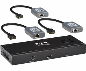 Tripp Lite 3-Port DisplayPort to HDMI Splitter/Extender Kit over Cat6, TAA