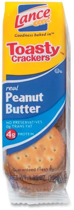 Toasty Crackers Peanut Butter 1.25 oz Packet 24/Box OFXSN40654
