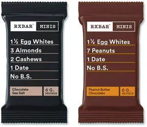 RXBar Mini Protein Bars - Chocolate Sea Salt and Peanut Butter Chocolater, 8/Box
