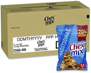 Snack Mix Savory Traditional 4.5 oz Bag 8/Box 21494000