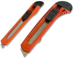 Snap-Off Utility Knife Set 9 mm Knife 18 mm Knife Orange/Black 2SBK