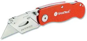 Quick Change Lock Back Utility Knife 3.5" Aluminum Handle Orange 74201