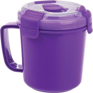 SnapLock Leak Proof Easy Open Stackable Soup To-Go Container, Purple