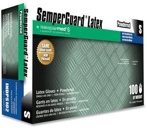 Latex Gloves Powdered Small 4 mil Thick 9.45" Long Cream 100/Box 10 Boxes/Carton INDPS102