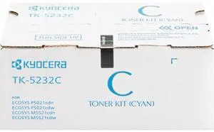 Kyocera TK-5232C Original High Yield Laser Toner Cartridge Cyan 1 Each TK5232C
