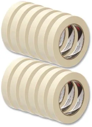 3M Value Masking Tape 101+ 3" Core 0.70" x 60 yds Tan 12/Pack MMM10118