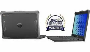 MAXCases Extreme Shell-F2 Slide Case for HP Fortis Chromebook G10 11" and Clamshell Chromebook 11" G8/G9 Gray/Clear HPESFFCBG10GRY