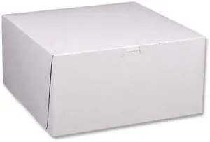 Southern Champion Tray Bakery Boxes 12 x 12 x 6 White/Kraft Paper 50/Bundle 1589