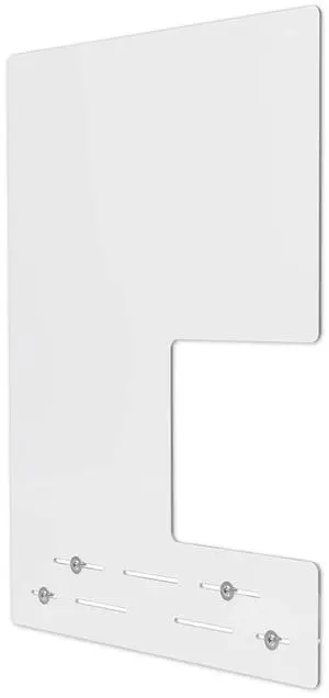 Deflecto Mounting Side Pass Thru Safety Barrier Acrylic Clear 2/Ctn PBCMA2331S