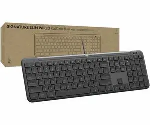 Logitech Signature Slim Wired K620 for Business, Full-Size Keyboard, Graphite