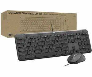 Logitech Signature Slim Wired Combo MK625 Optical Wired Mouse Graphite