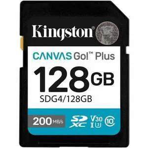 Kingston Canvas Go! Plus 128 GB Class 10/UHS-I U3 V30 SDXC SDG4128GB